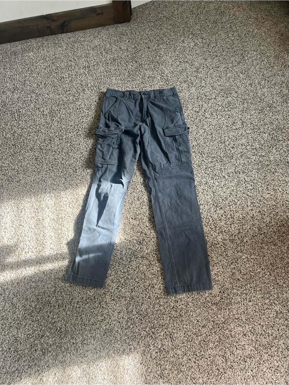 Carhartt Men's Slate Gray Cargo Pants with Utility Pockets